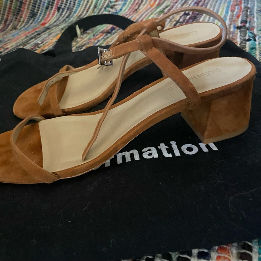 Size 8 brown reformation sandals, never worn!